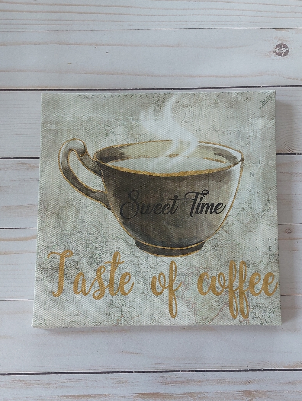 Sweet Time Coffee Wall Art Canvas - Brown